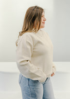Mock Neck Puff Sleeve Sweater