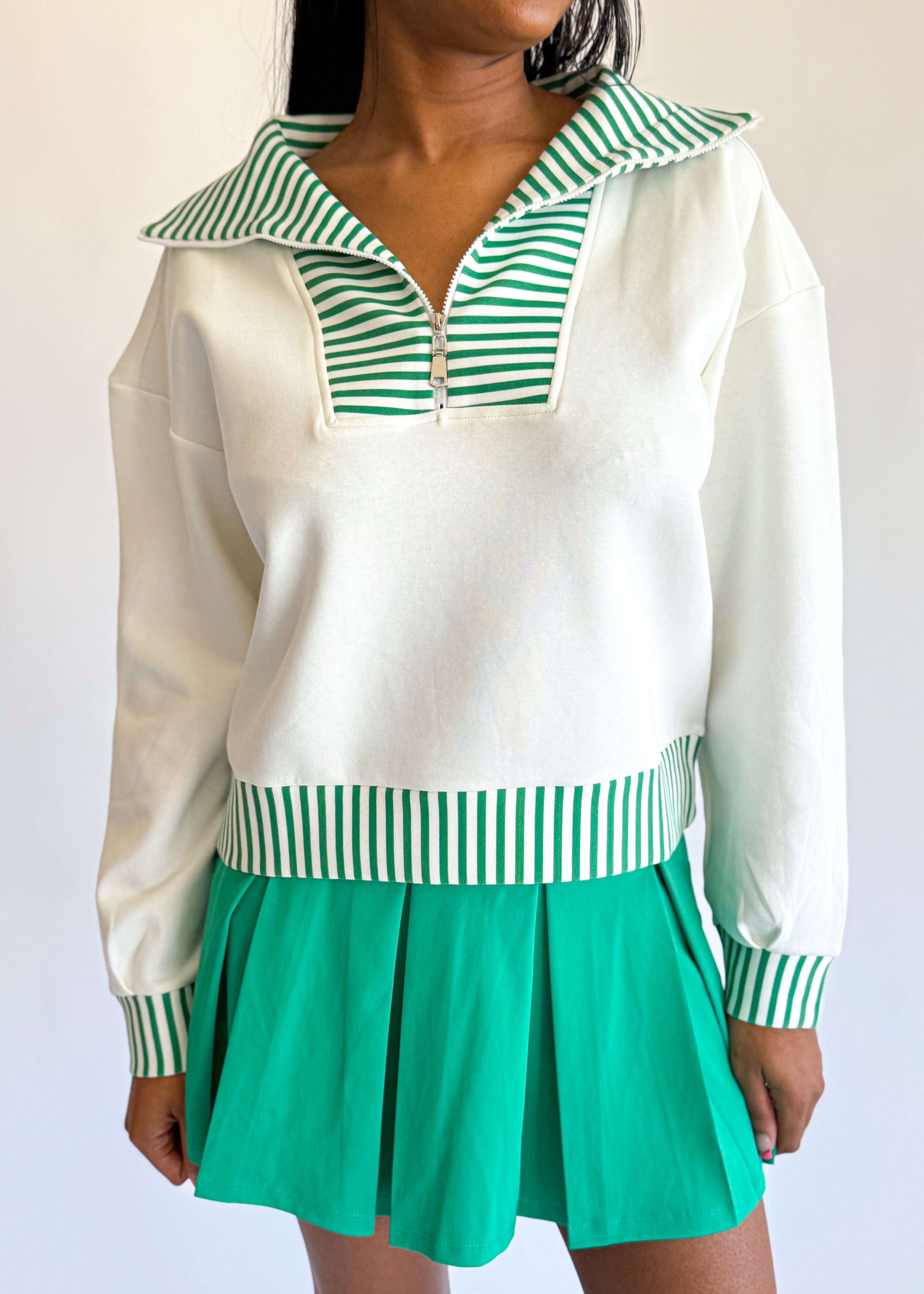 Tilley Striped Collar Pullover