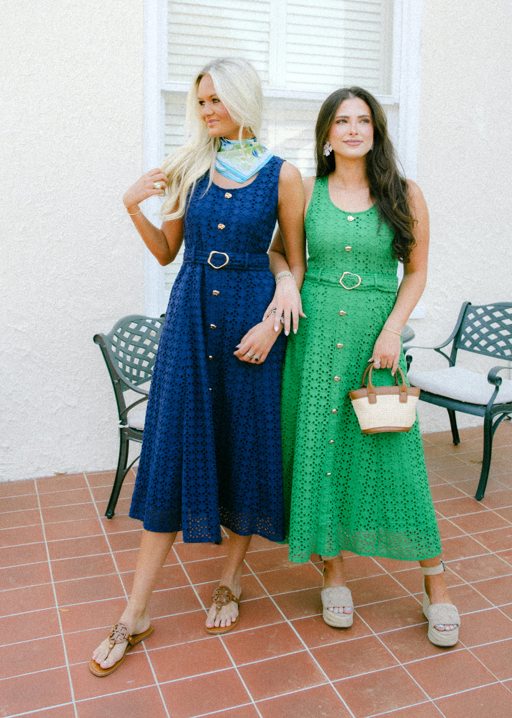 Giselle Belted Button Front Midi Dress