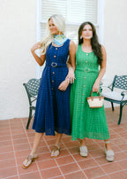 Giselle Belted Button Front Midi Dress