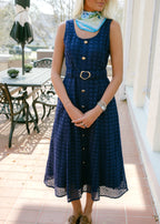 Giselle Belted Button Front Midi Dress