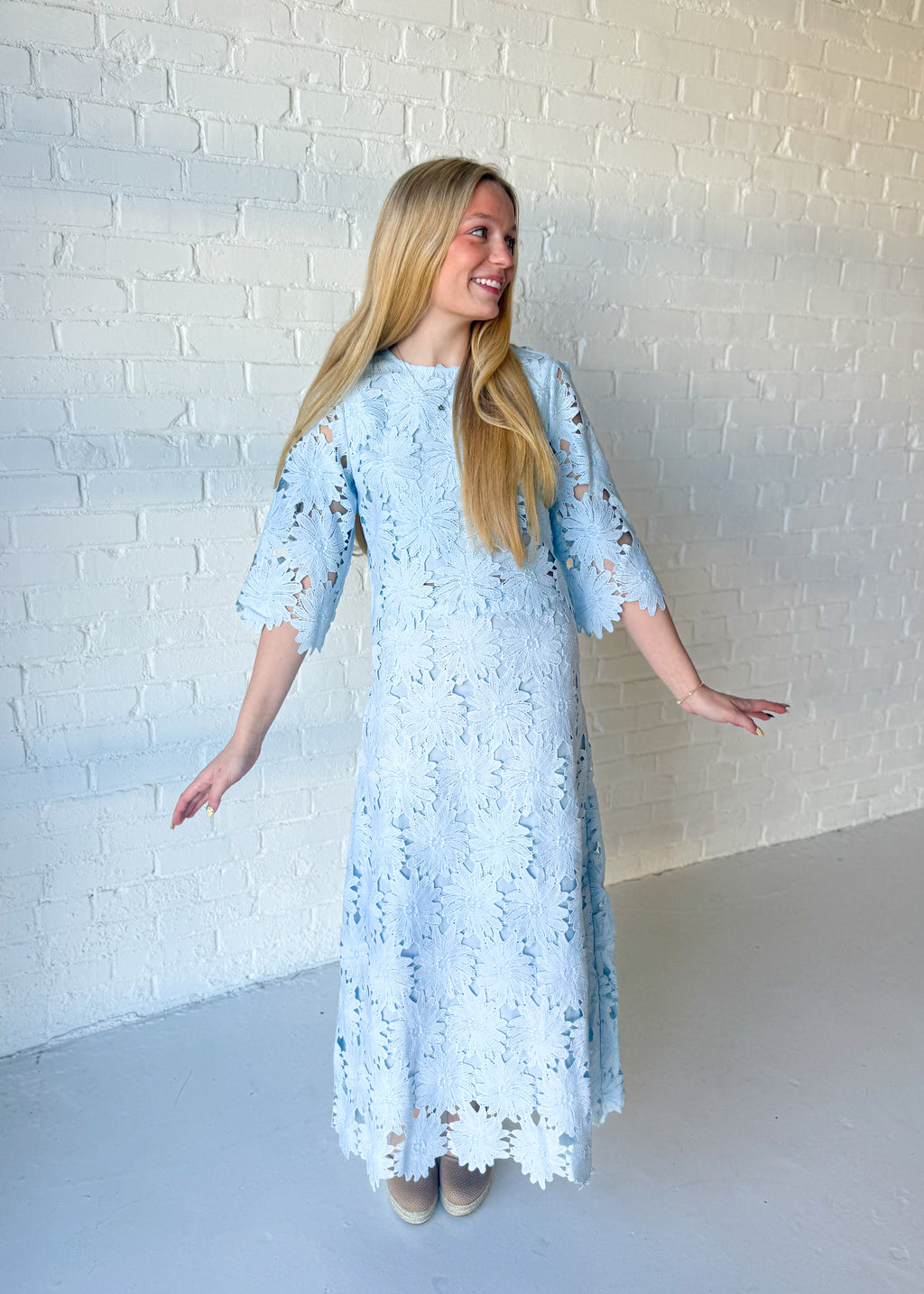 Diana Floral Lace Crop Top and Midi Skirt Set