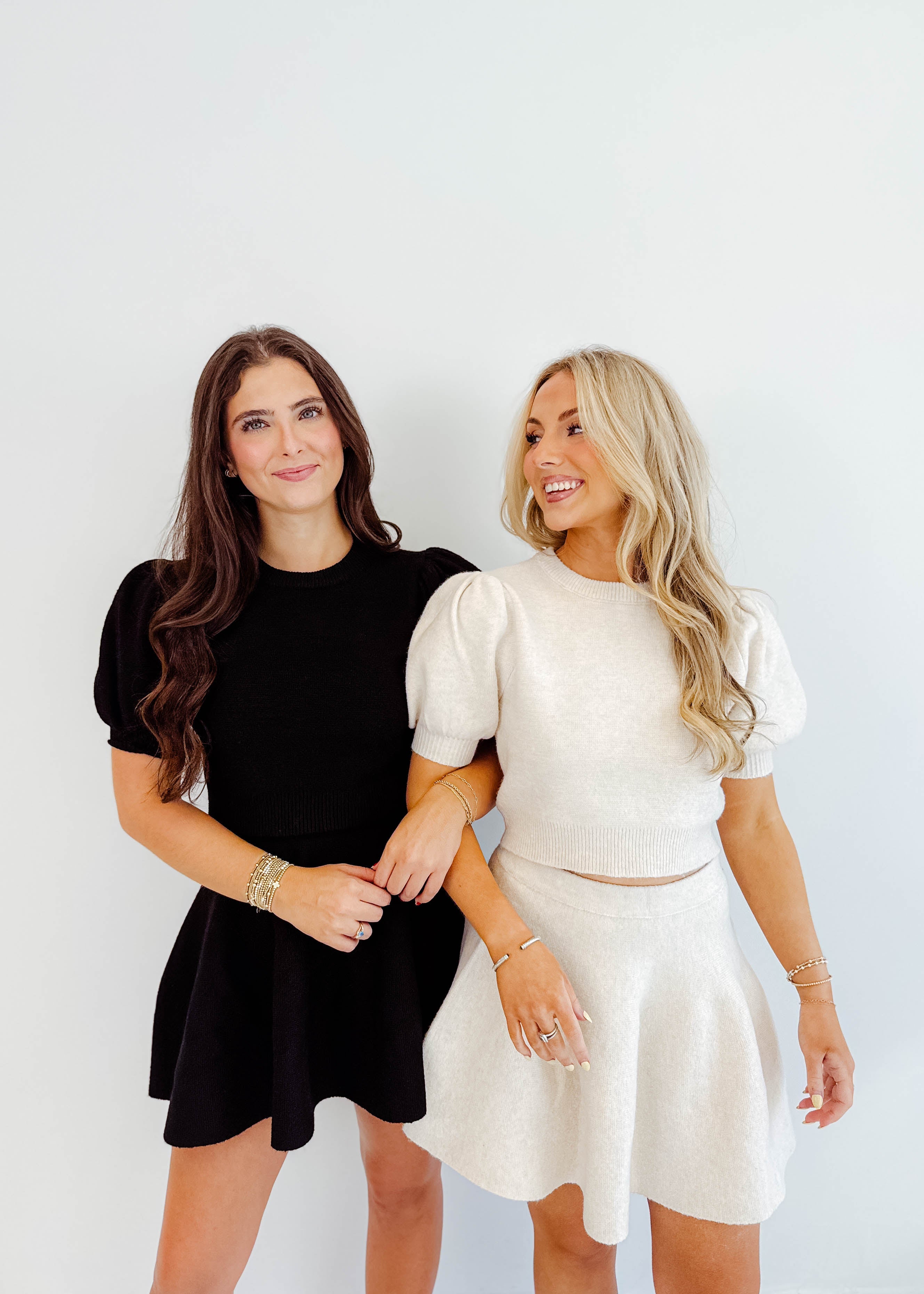 Chloe Puff-Sleeve Knit Set