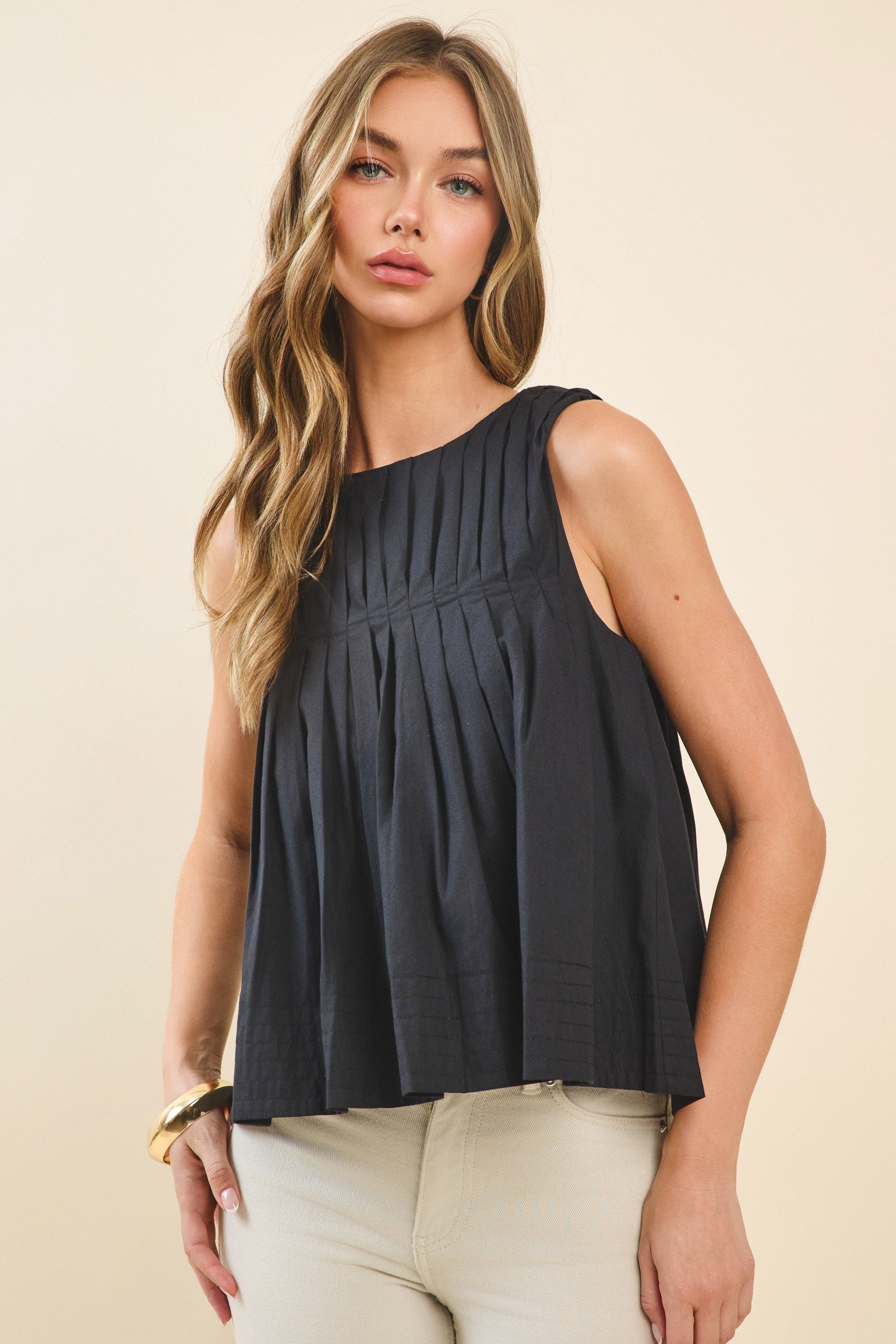 Lucy Pleated Top