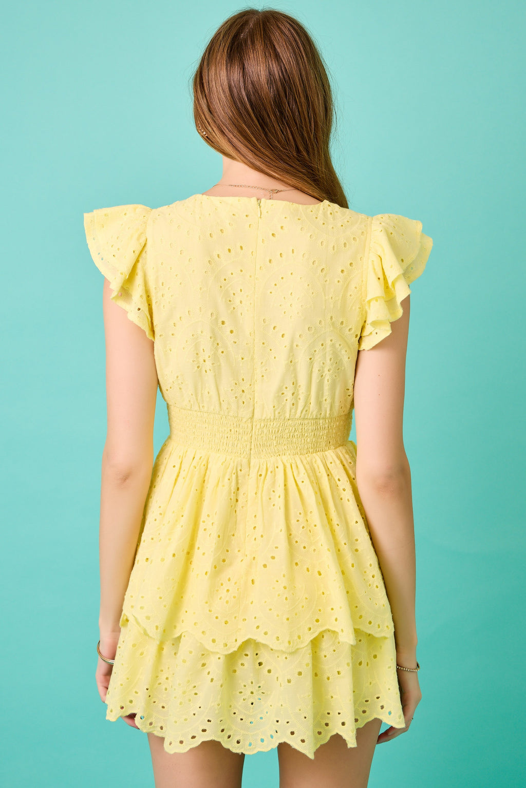 Denisse Smocked Waist Romper Dress