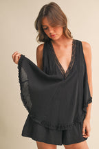 Lesly Flowy Lace Romper