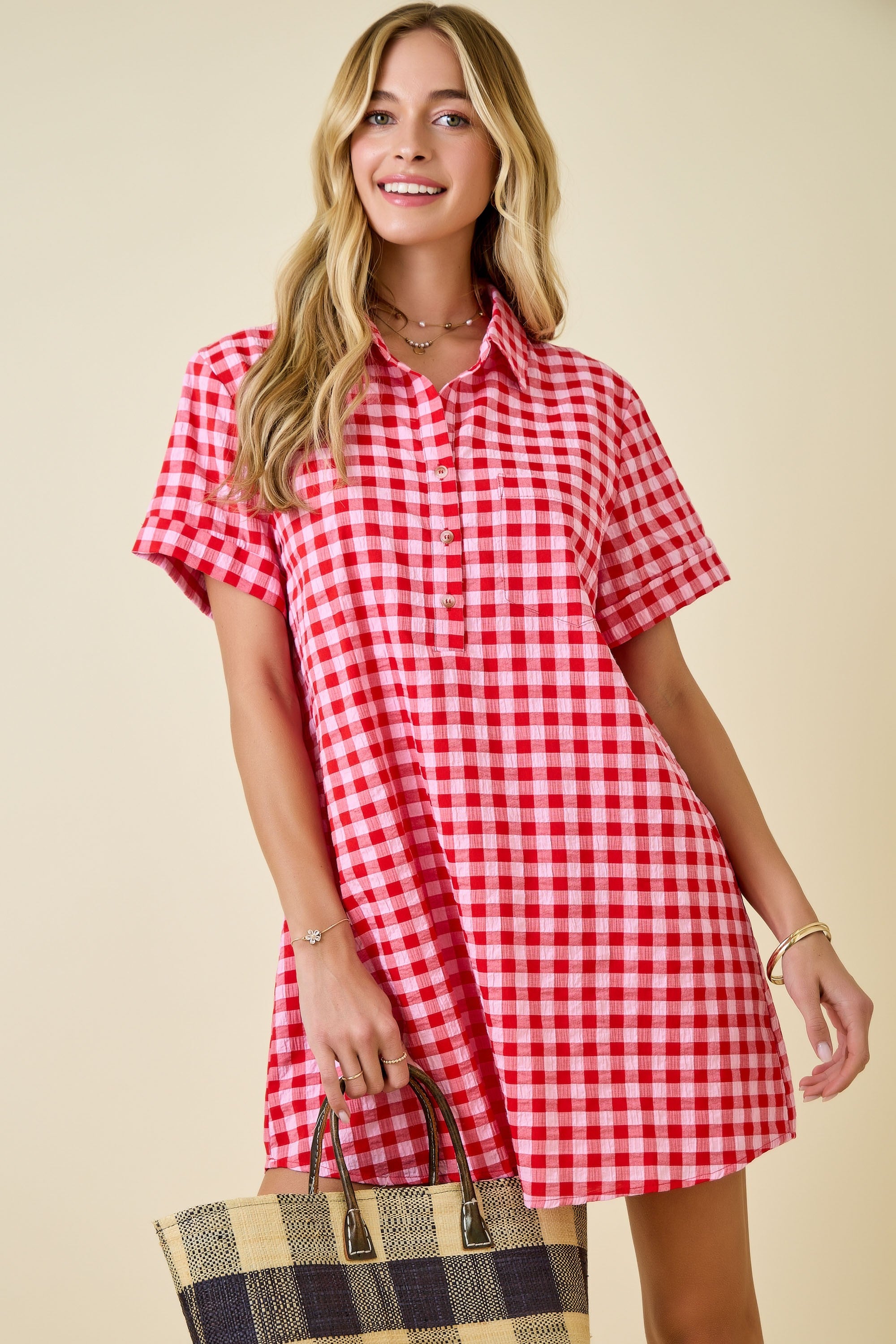 Danna Gingham Easy Shirt Dress