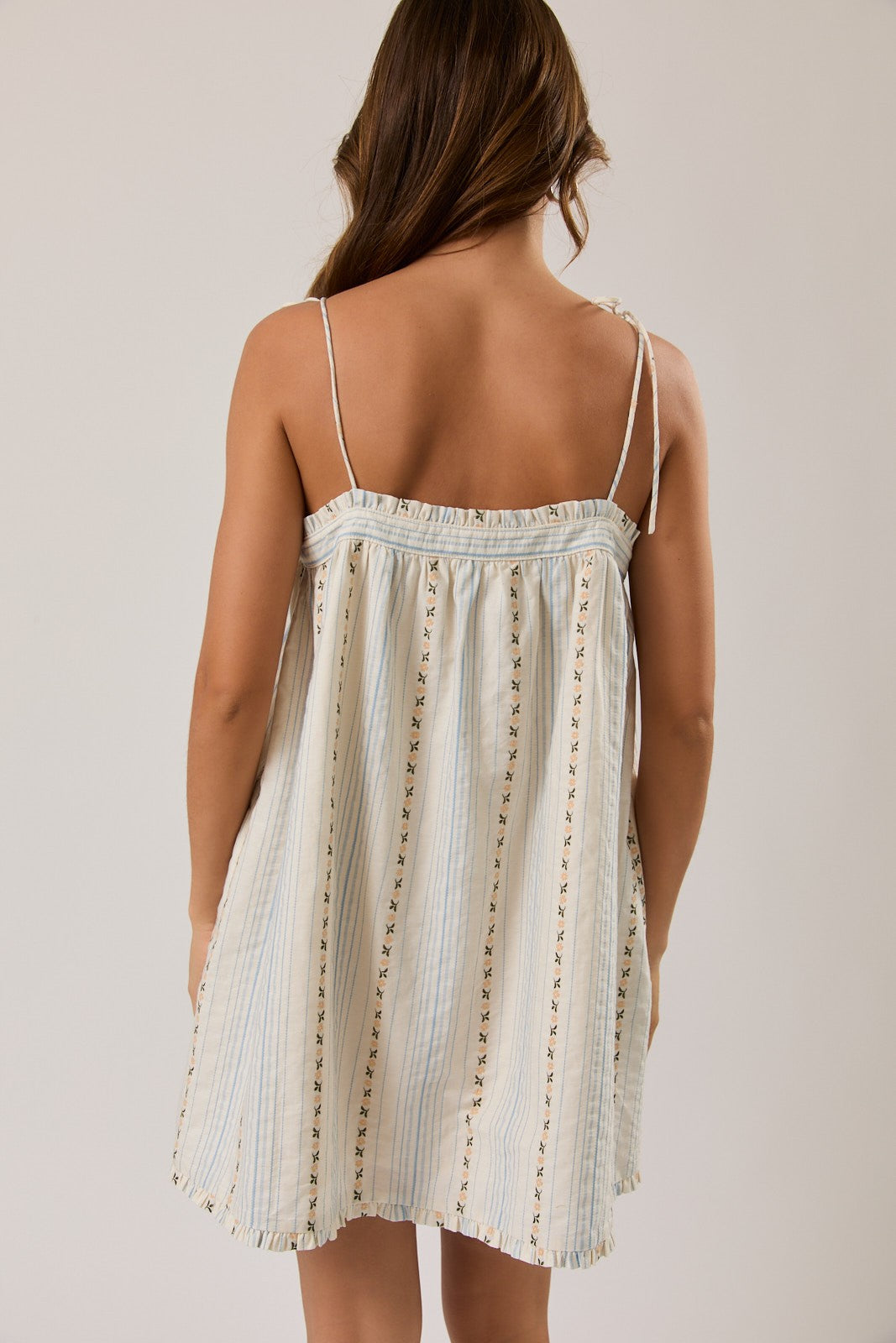 Nadia Shoulder Tie Mini Dress