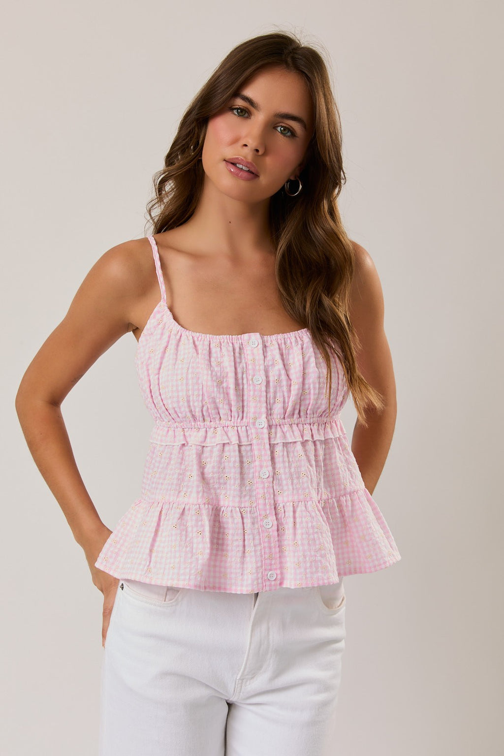 Sheree Baby Doll Spaghetti Top