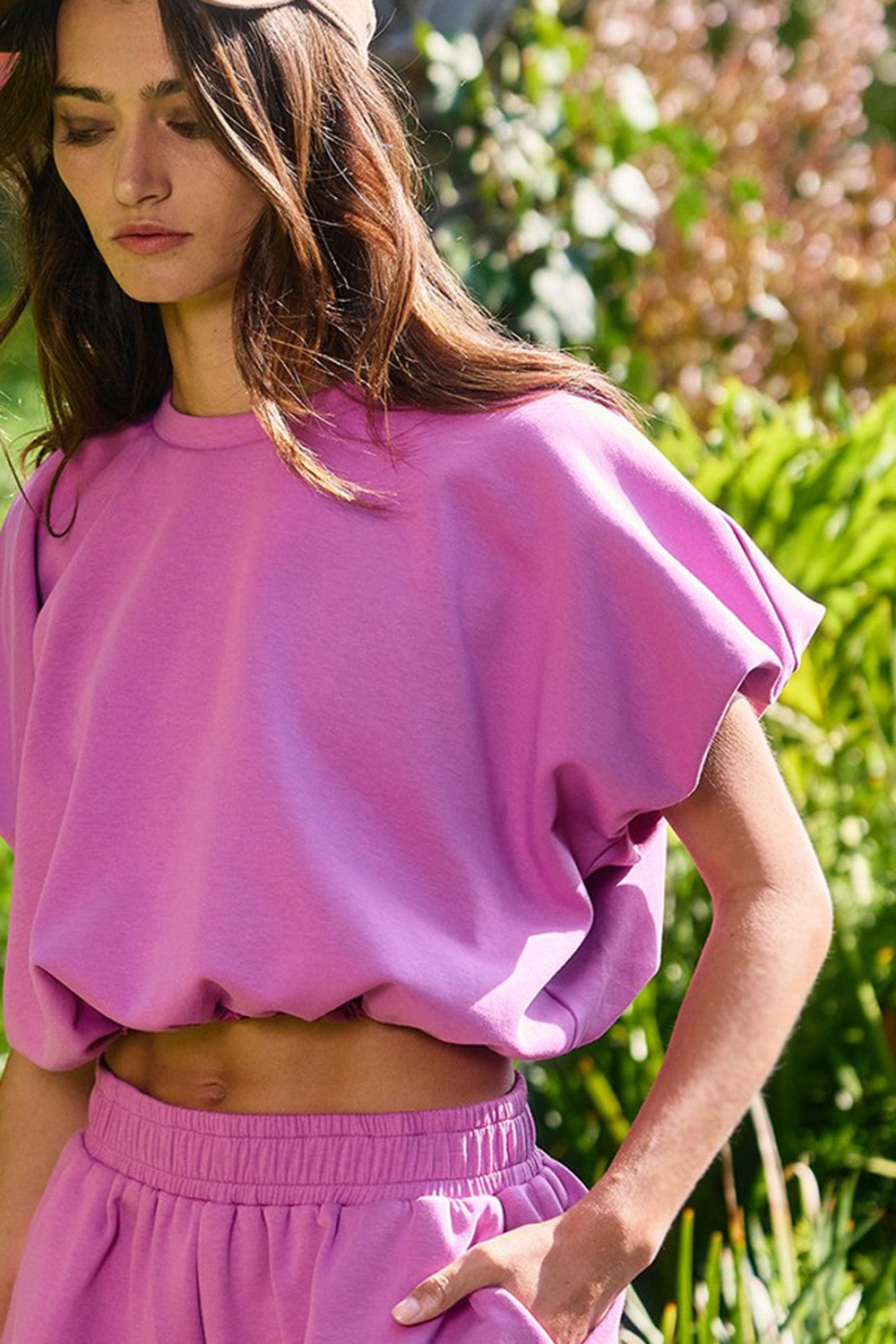 Lea Scuba Bubble Hem Top