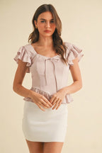 Andrea Flutter Sleeve Top