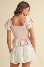 Andrea Flutter Sleeve Top