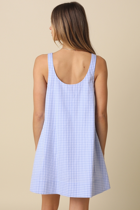 Andrea Gingham Swing Mini Dress