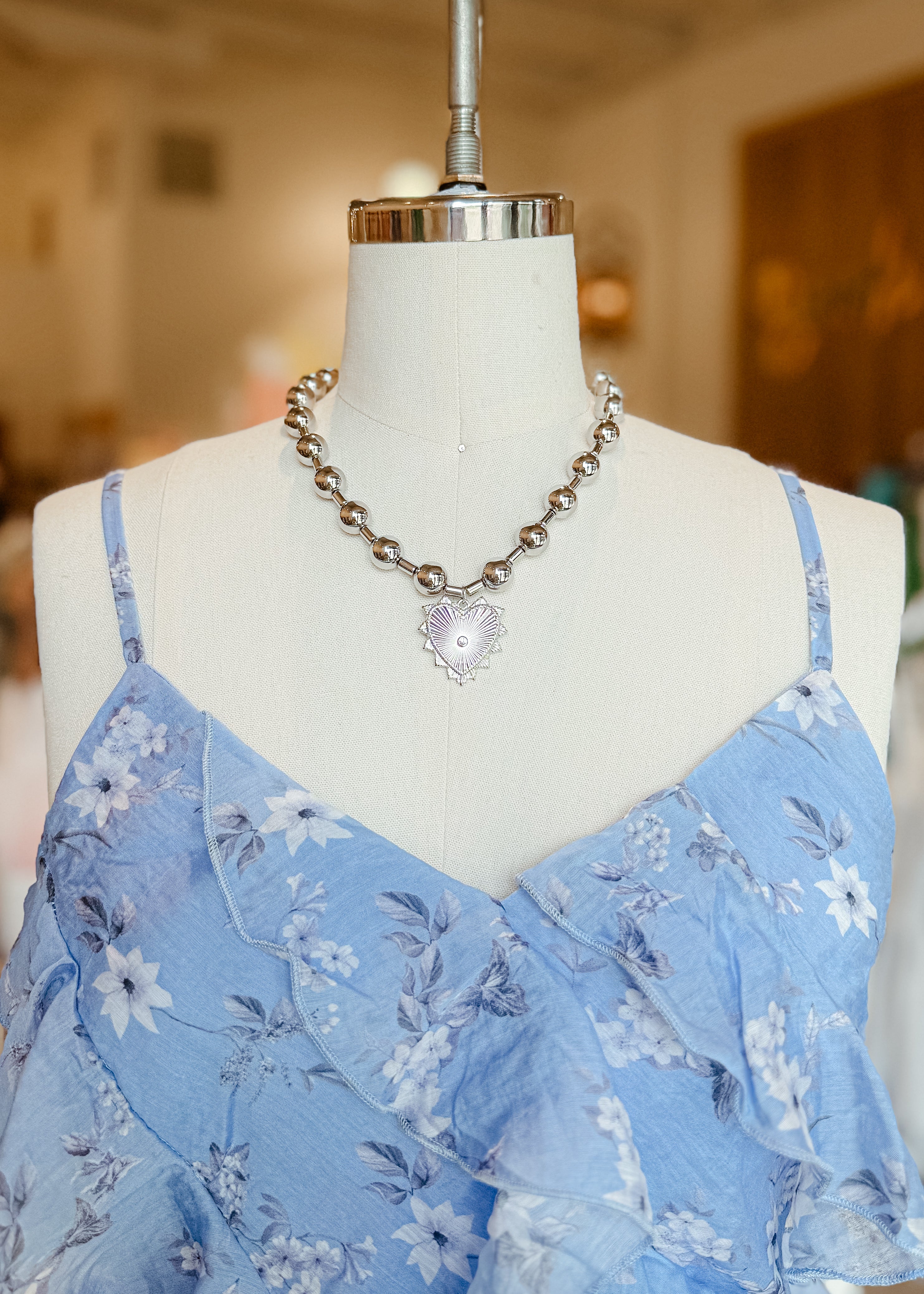 Accented Crystal Heart Necklace