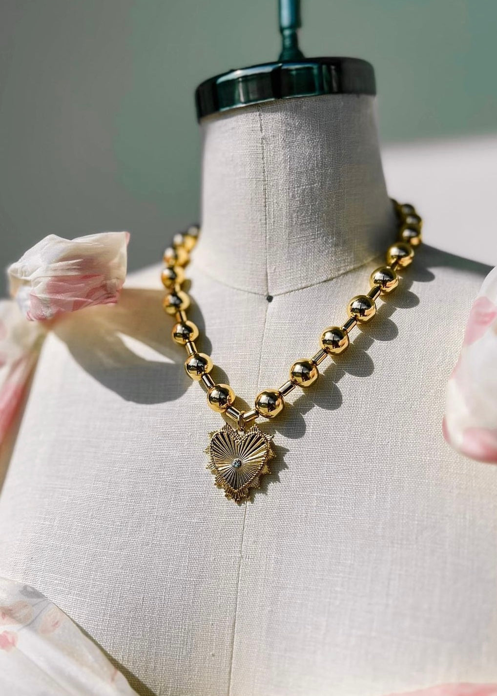 Accented Crystal Heart Necklace