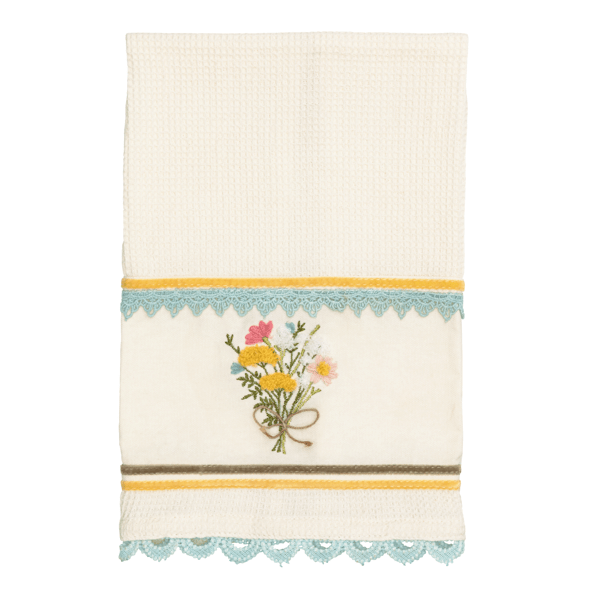 Flower Embroidery Towel