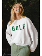 Golf Cropped Graphic Fleece Pullover