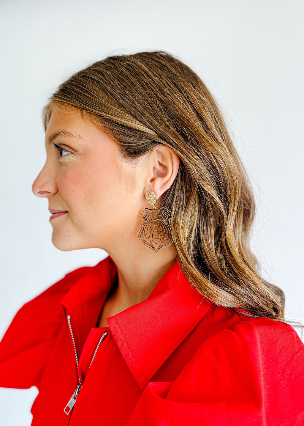 Bulldog Cutout Earrings