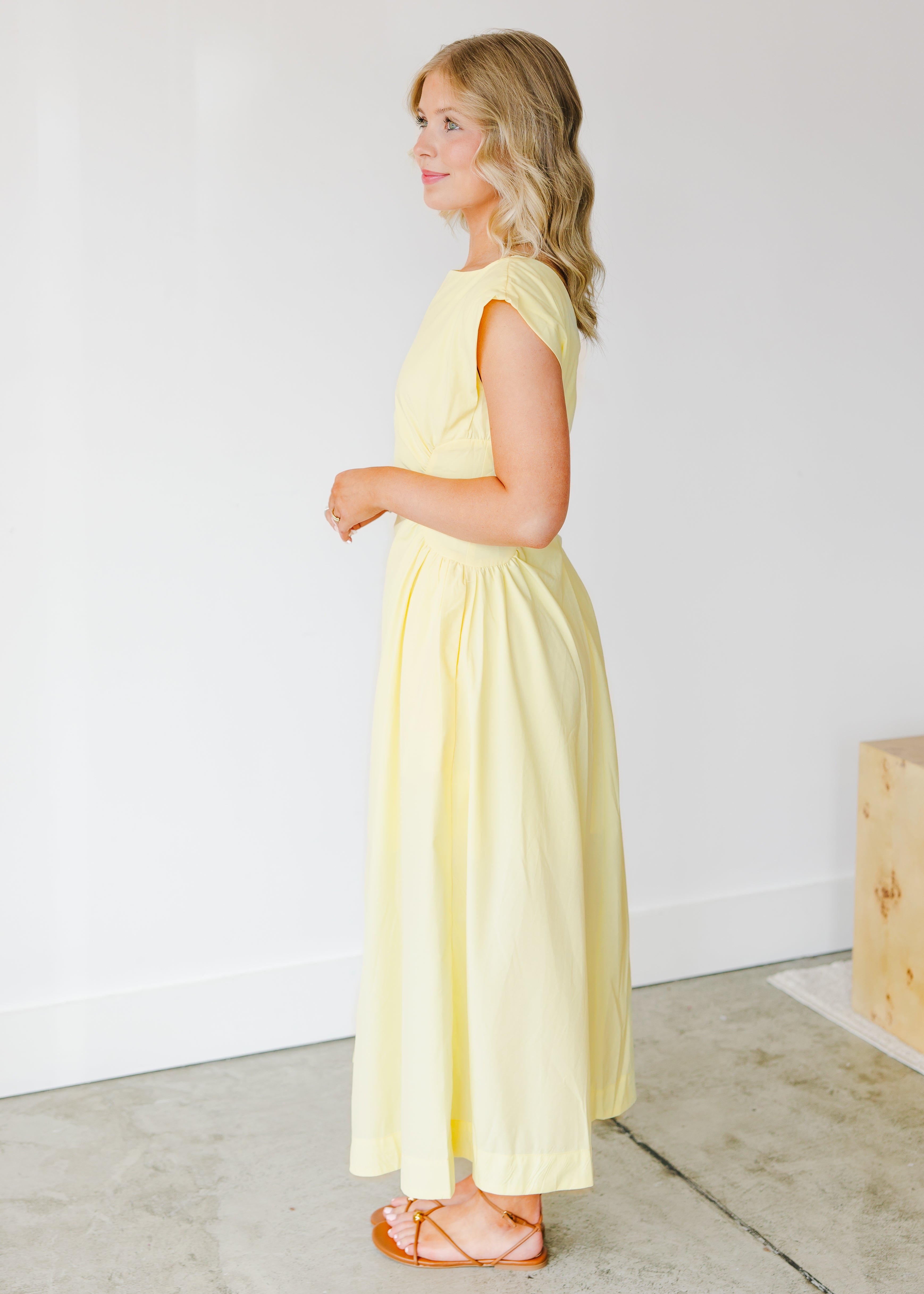 Mabel Ruched Midi Dress