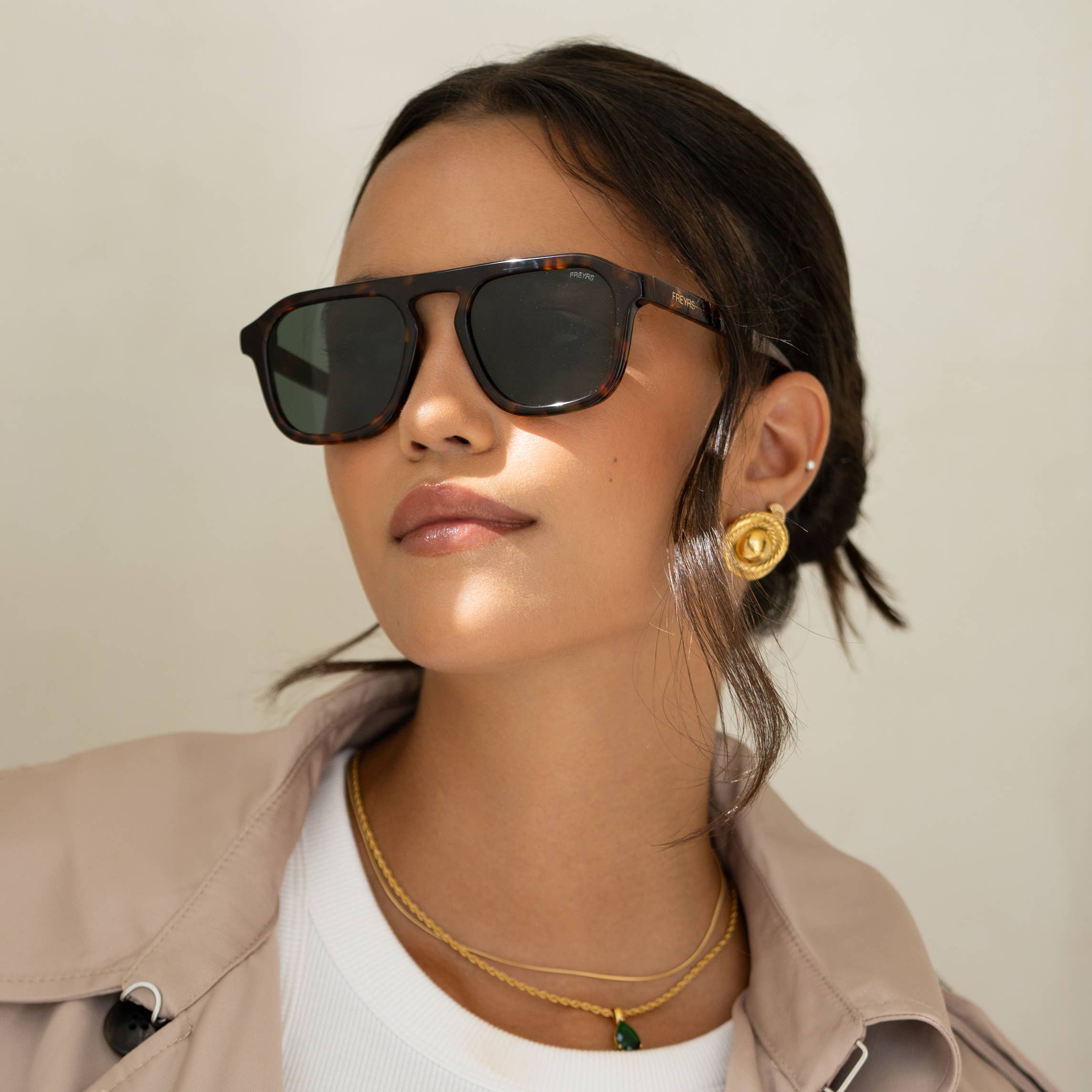 Addison Acetate Aviator Sunglasses - Tortoise