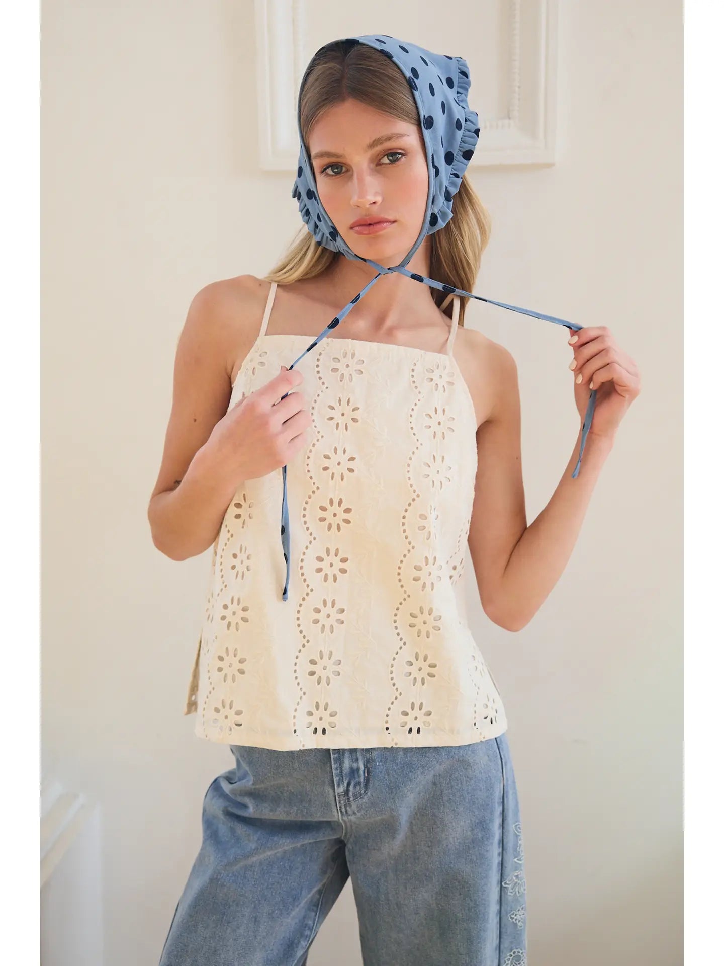 Camella Eyelet Lace Top