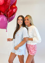 Sweetheart Striped Pajama Set