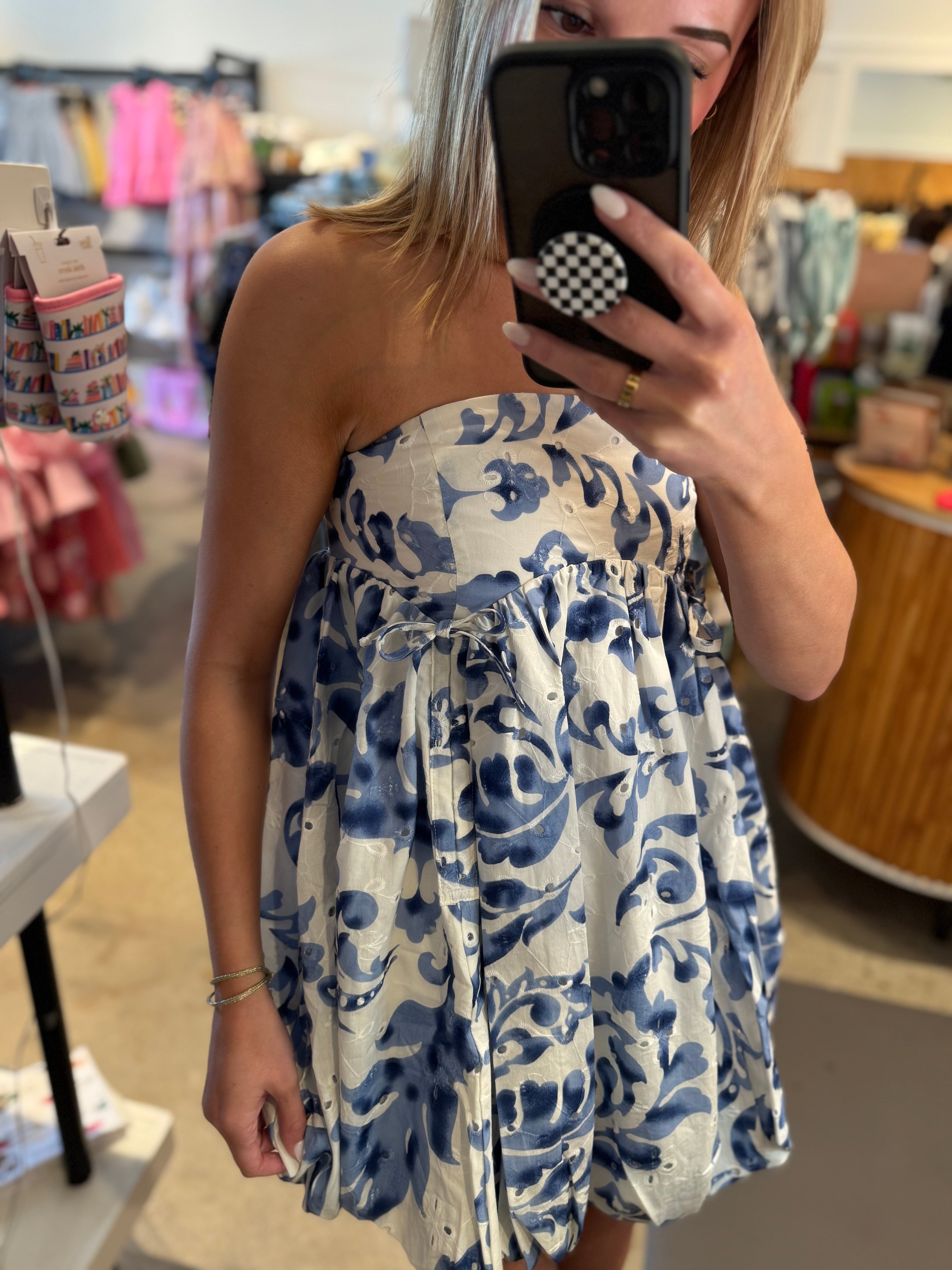 Margaret Eyelet Mini Dress