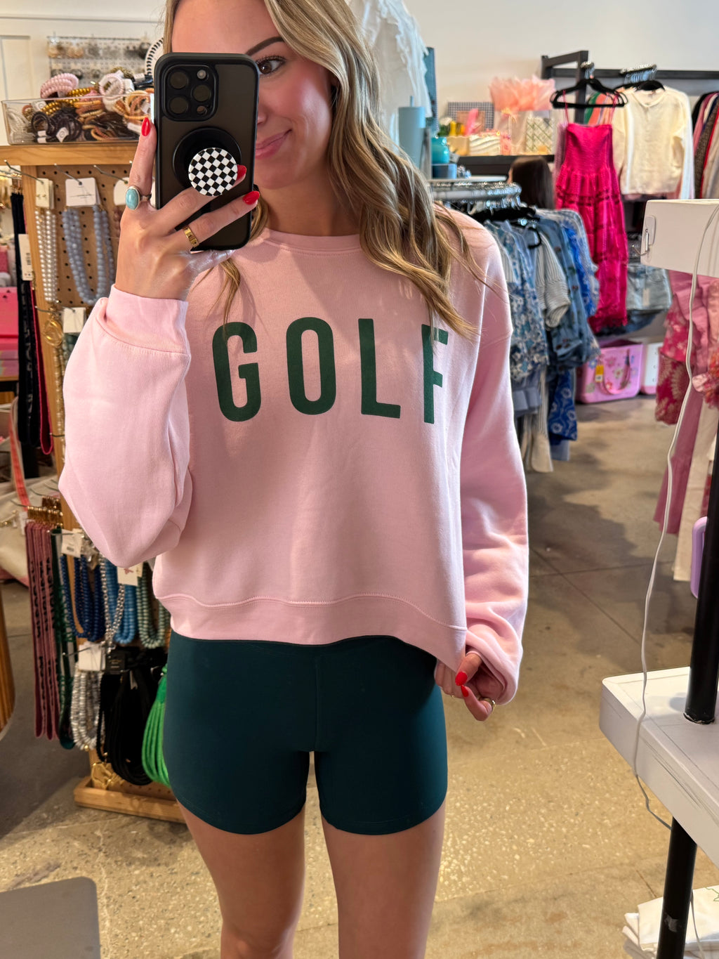 Golf Cropped Graphic Pullover