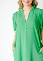 Isadora Button Front Midi Dress