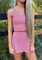 Giselle Gingham Crop Top