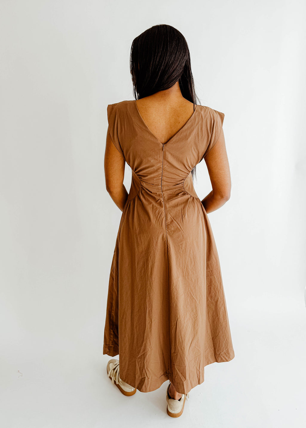 Mabel Ruched Midi Dress