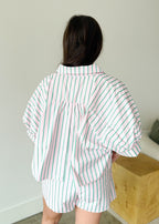 Marina Pinstripe Shirt and Shorts Set