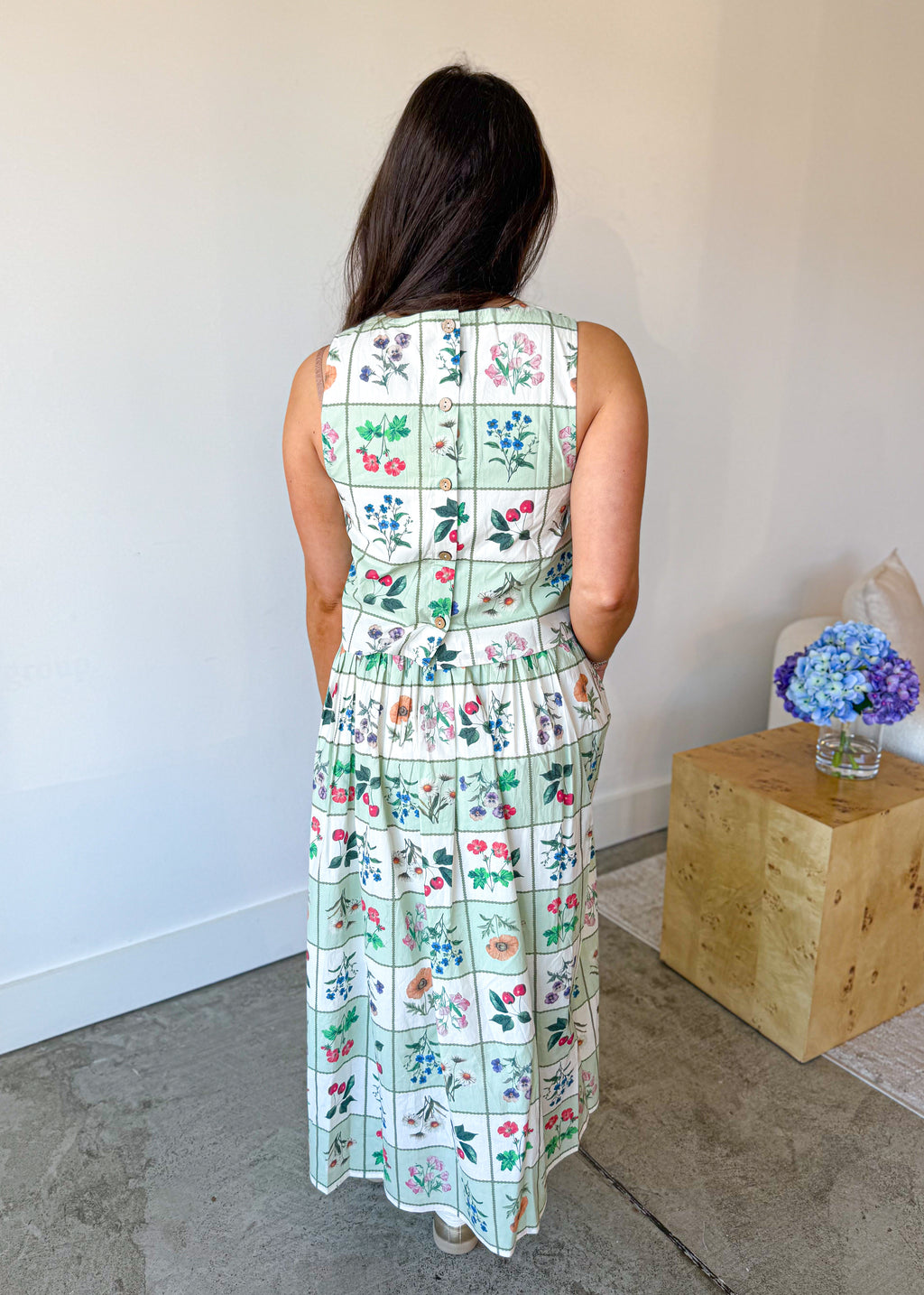 Petal Printed Midi Skirt