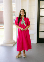 Isadora Button Front Midi Dress