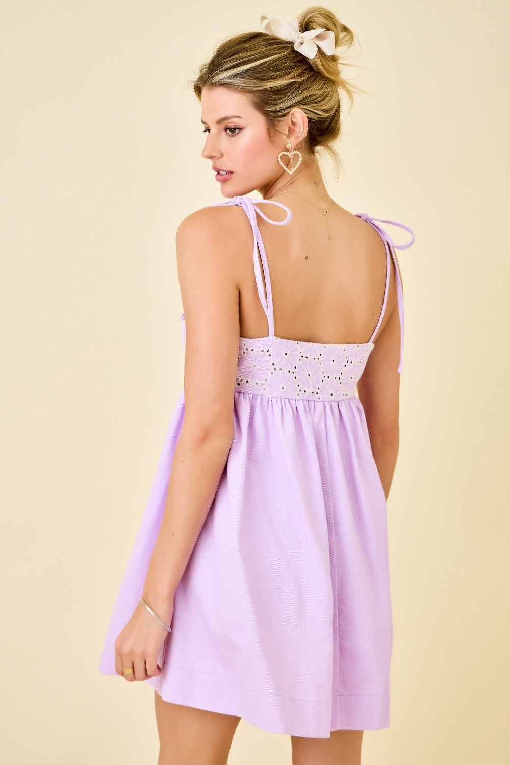 Tiara Eyelet Denim Dress