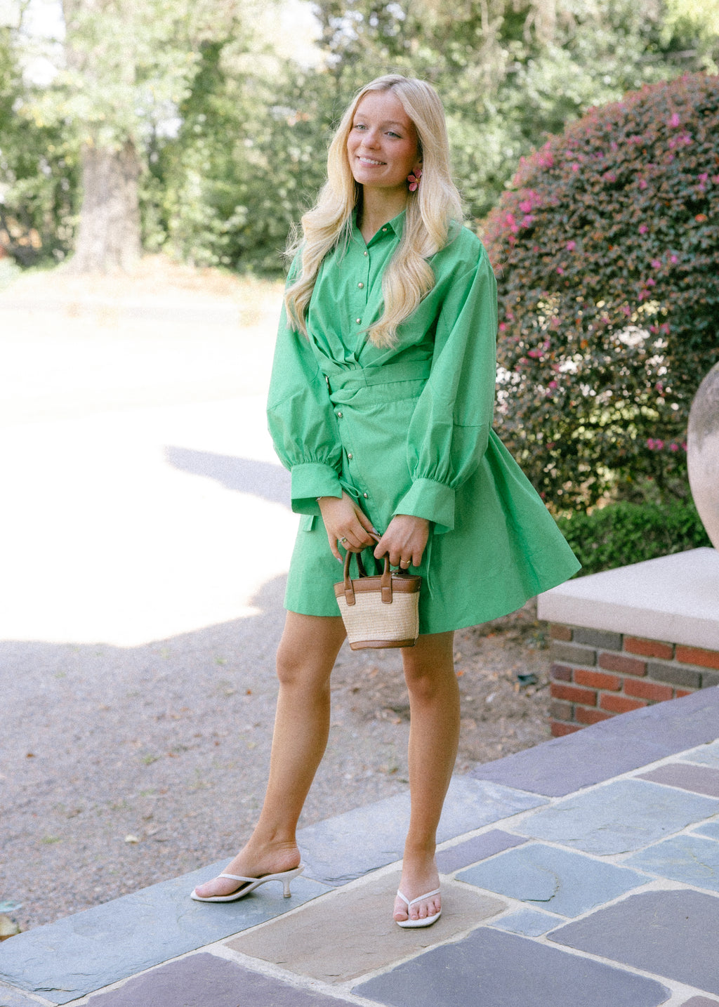 Dahlia Wrap Front Shirt Mini Dress