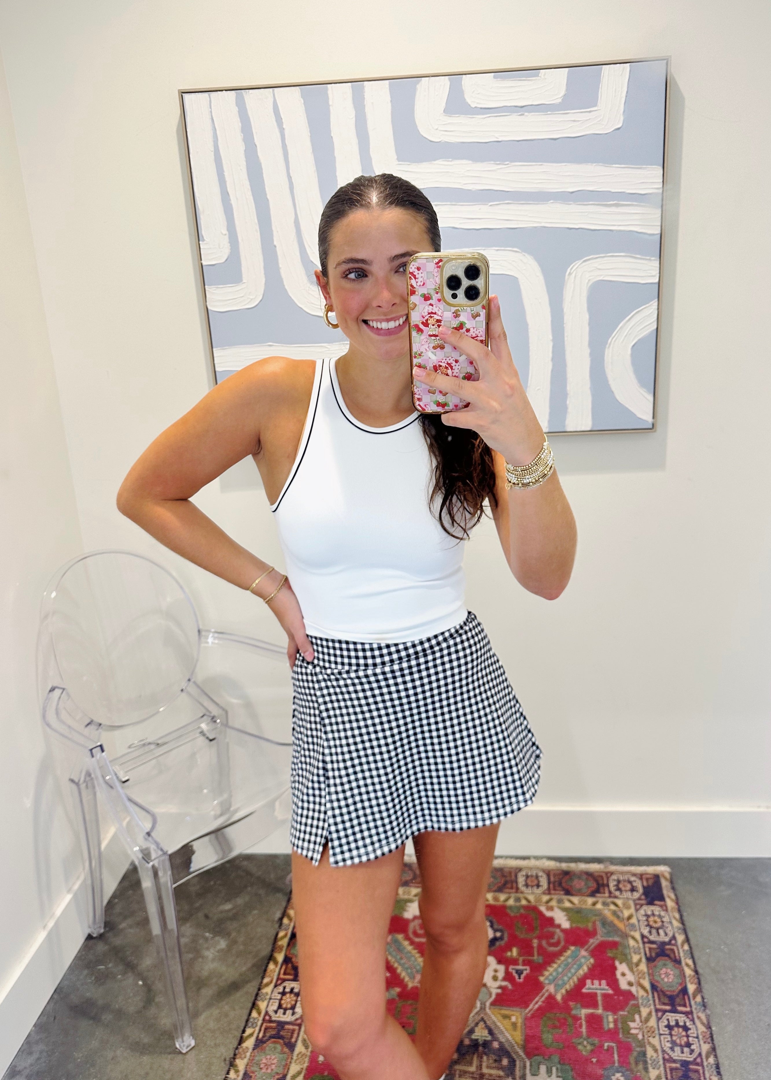 Maisie Gingham Skort