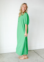 Isadora Button Front Midi Dress