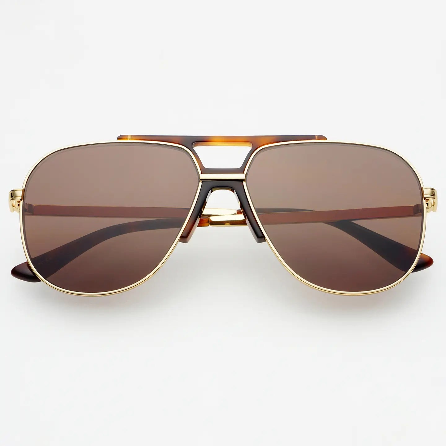 Logan Acetate Aviator Sunglasses - Dark Brown