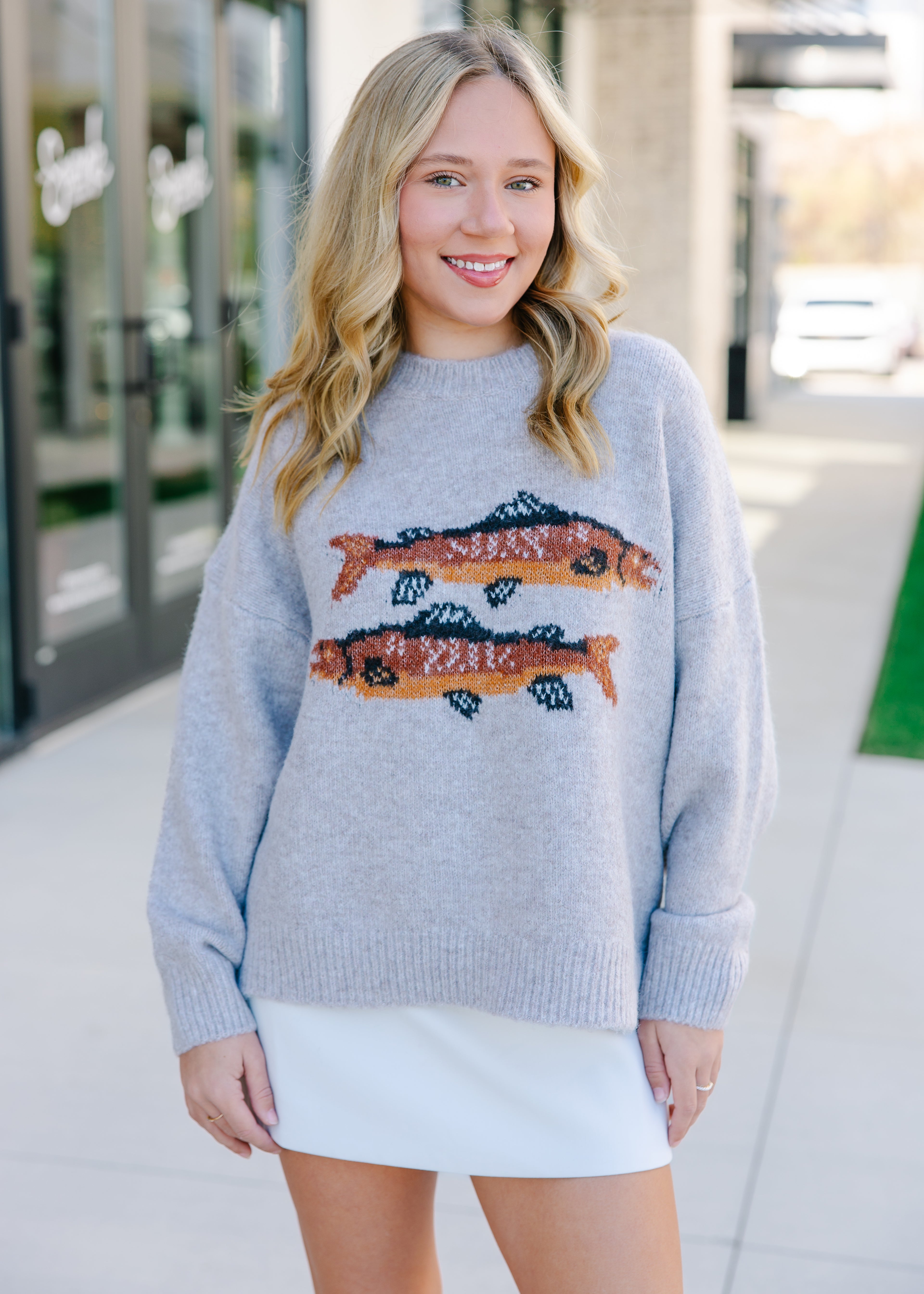 Fish Out Of Water Graphic Sweater
