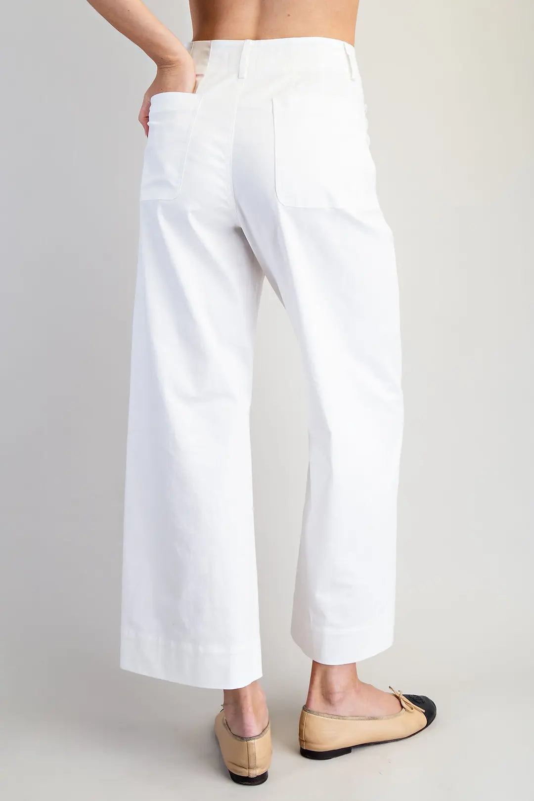 Clara High-Rise Scallop Pocket Pants