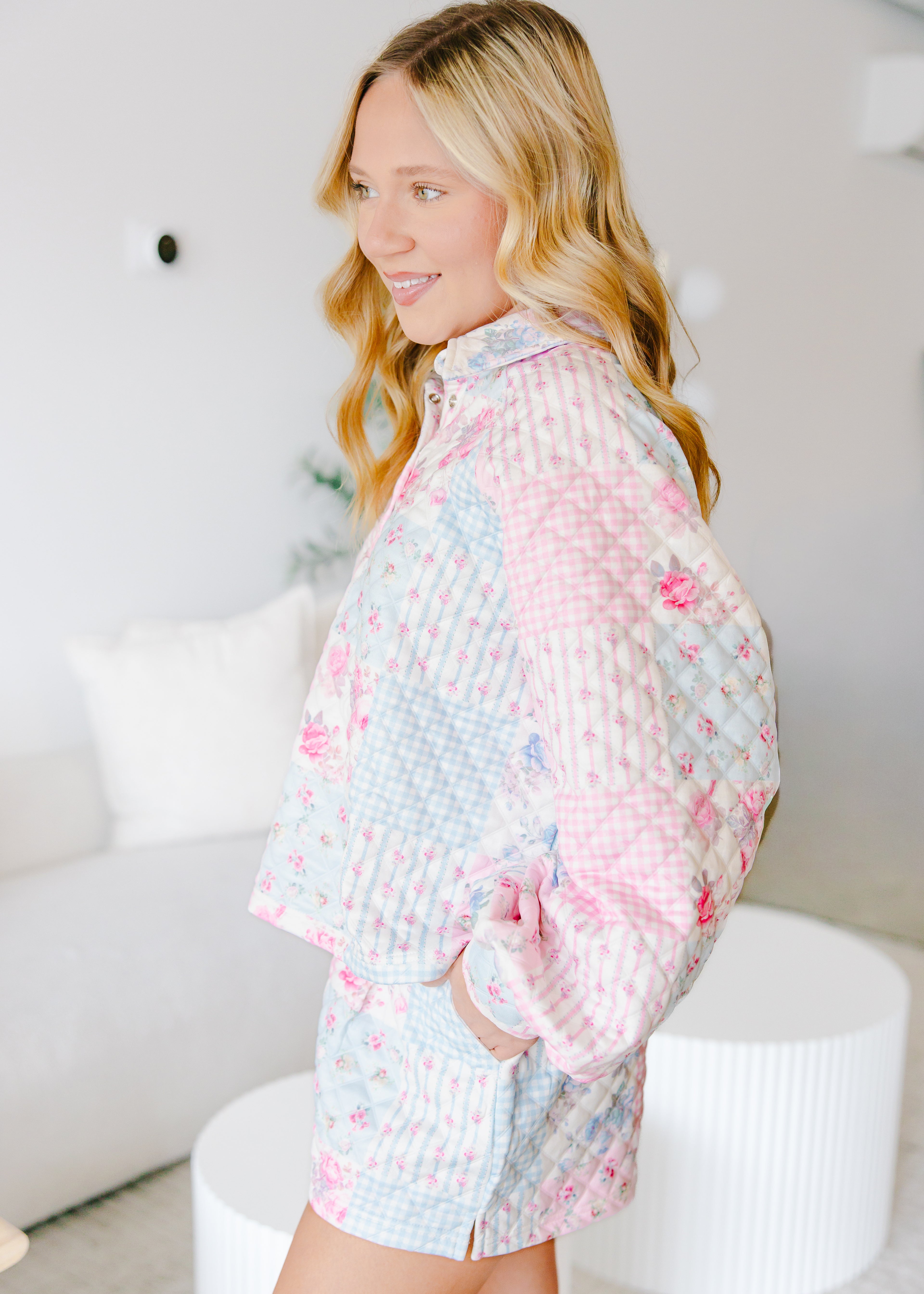 Rosie Pastel Patchwork Quilted Lounge Set