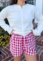 Merry Gingham Boxer Shorts