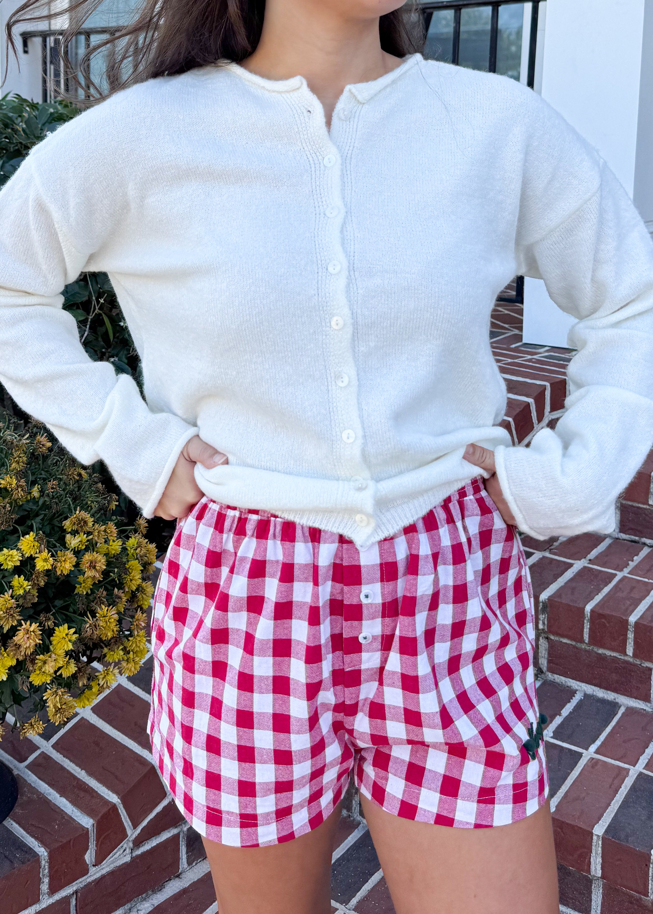 Merry Gingham Boxer Shorts