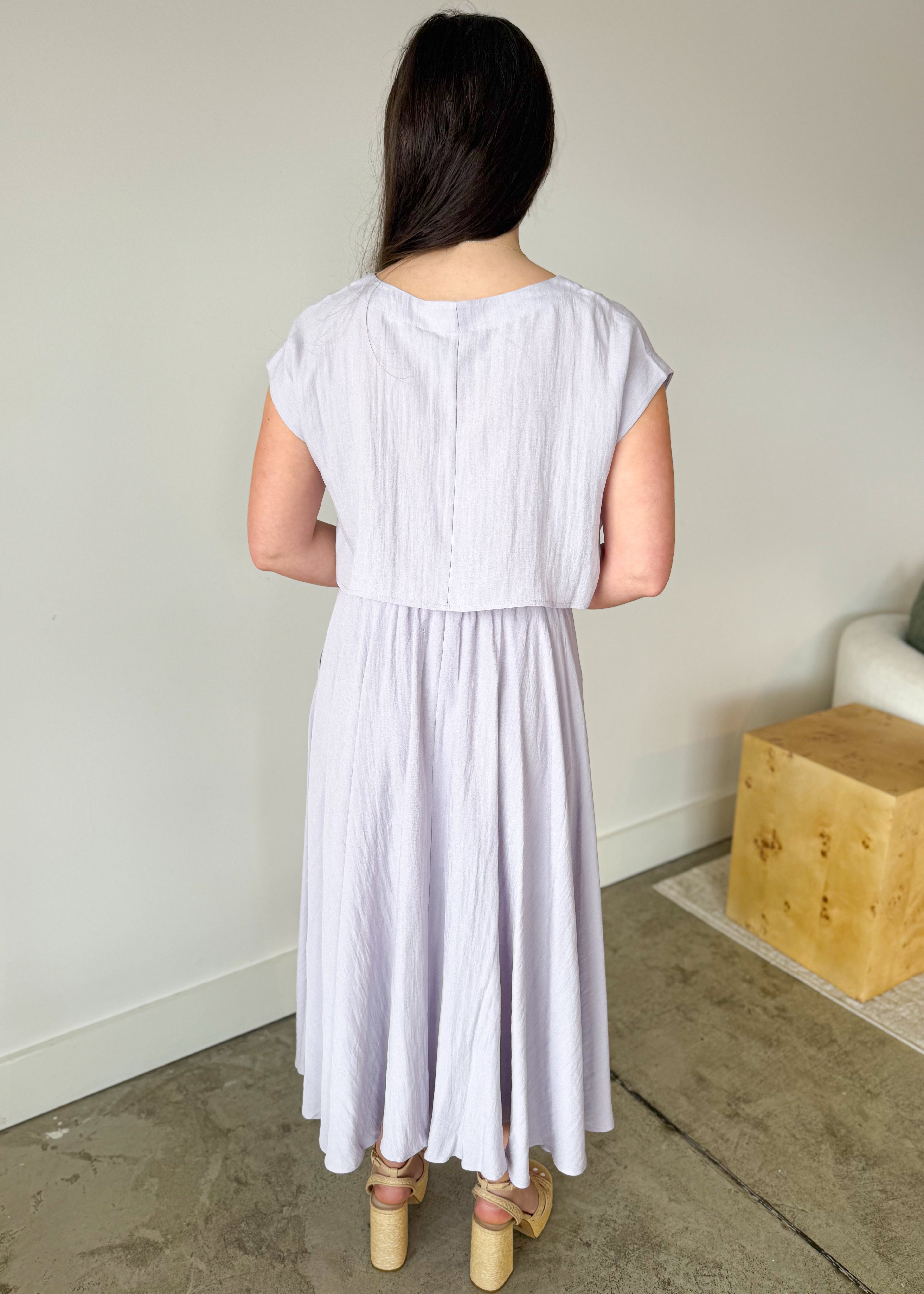 Elara Airy Two-Piece Midi Skirt Set