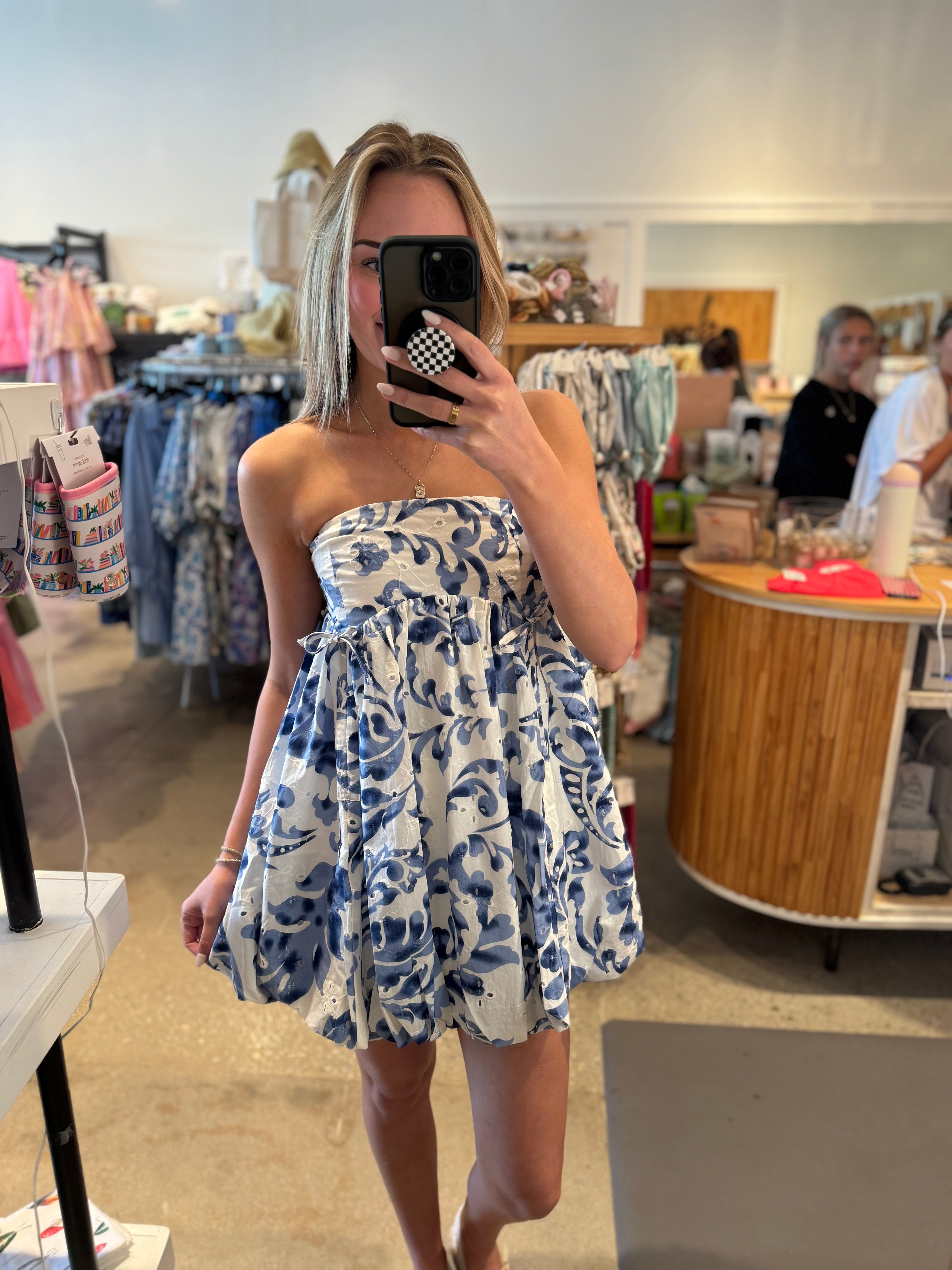 Margaret Eyelet Mini Dress