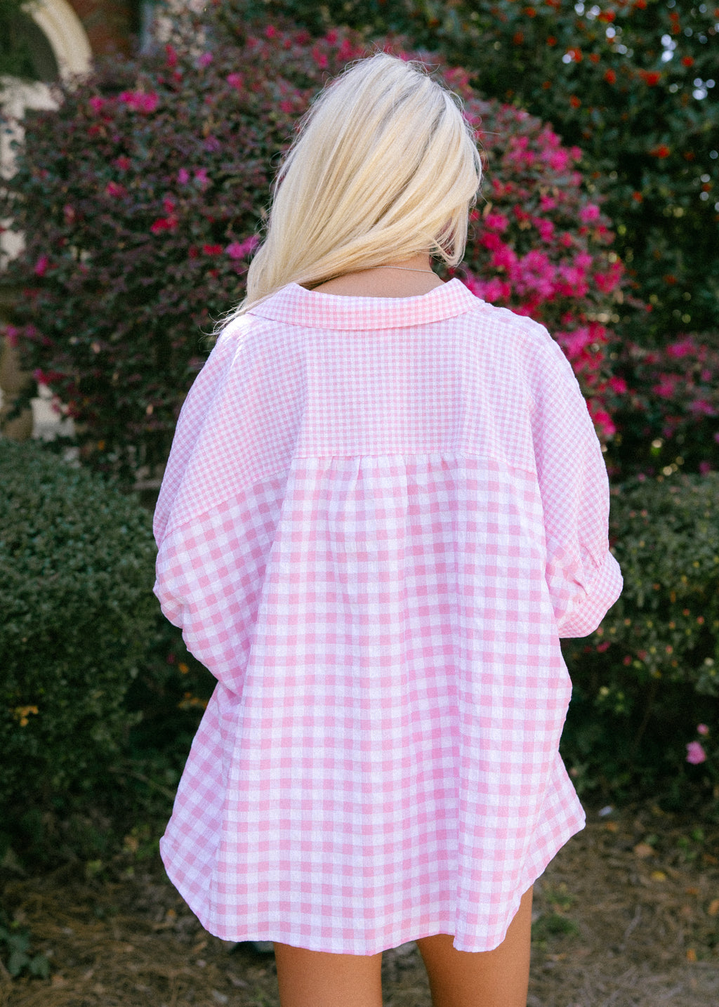 Ryla Gingham Short Sleeve Blouse