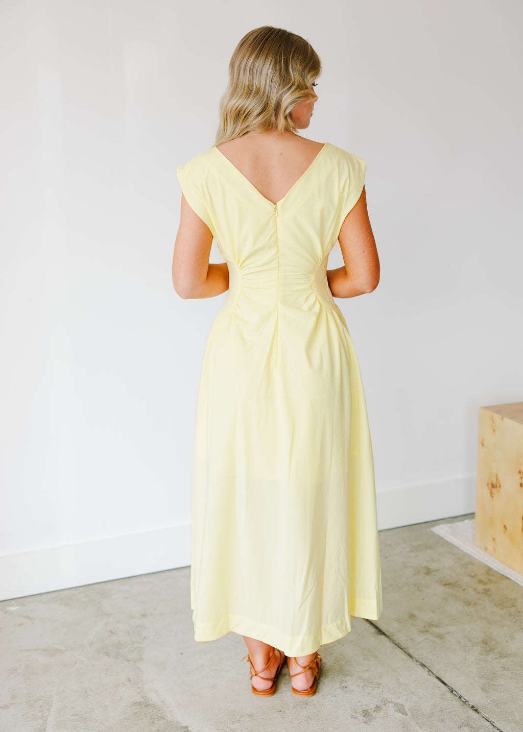Mabel Ruched Midi Dress