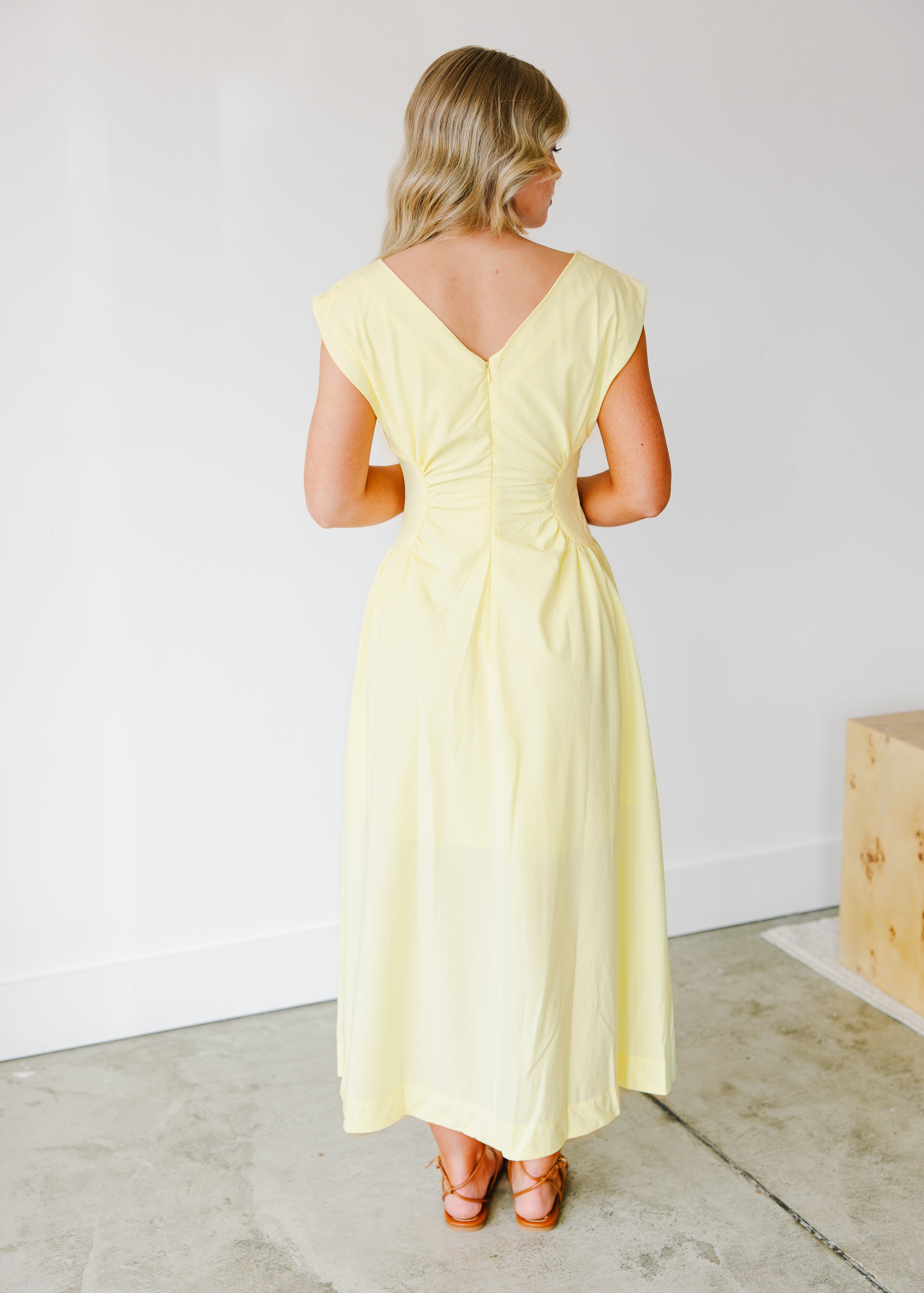 Mabel Ruched Midi Dress