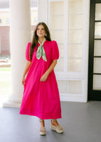 Isadora Button Front Midi Dress